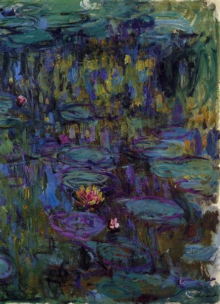 Explore Water Lilies (1914–1917) by Claude Monet, a dramatic Impressionist masterpiece recreated as a museum-quality oil painting reproduction.
