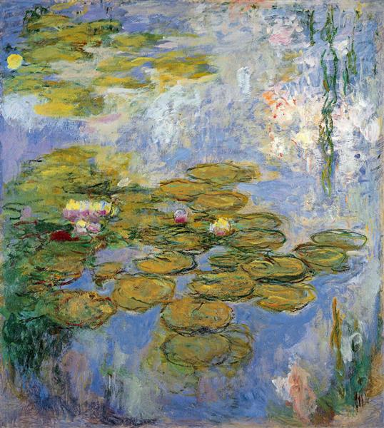 Water Lilies 1916–1919 by Claude Monet | Impressionist Oil Painting Reproduction
