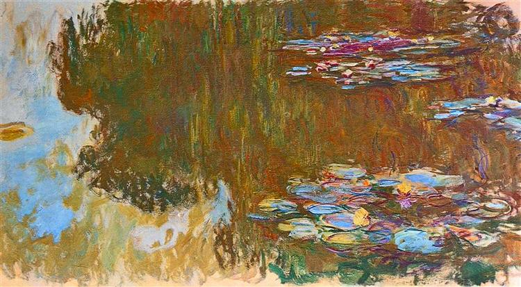 Water Lilies, Autumn Reflections by Claude Monet | Monet Reproduction
