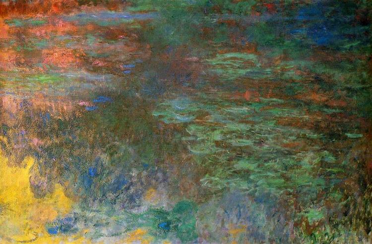 Discover Water Lily Pond, Evening Glow by Claude Monet, a luminous late Impressionist masterpiece recreated as a museum-quality oil painting reproduction.
