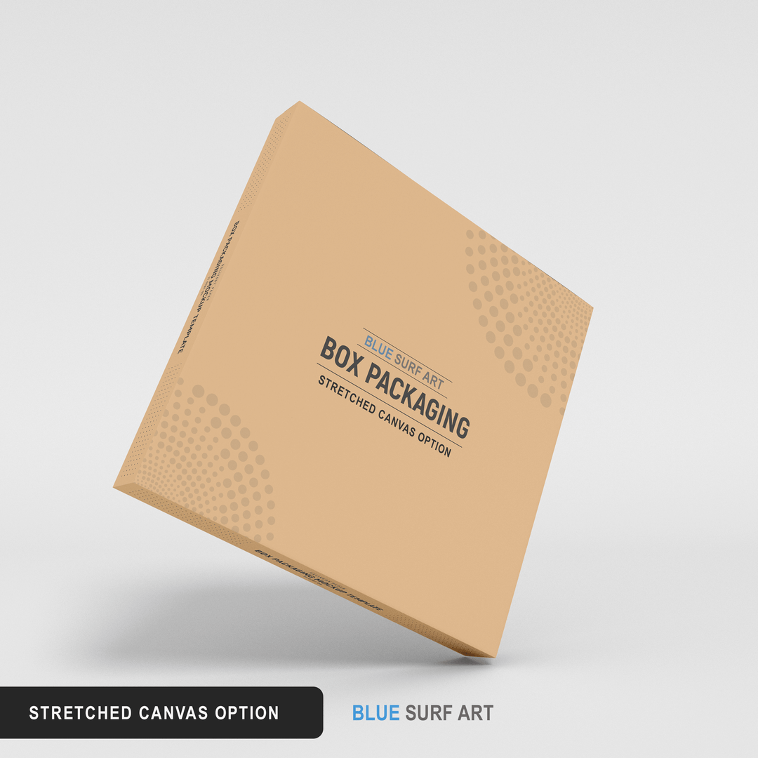 Stretched canvas packaging by Blue Surf Art