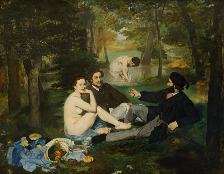 The Luncheon On The Grass Le Déjeuner sur l'herbe by Edouard Manet. Blue Surf Art