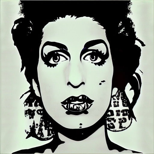 Amy Winehouse POP ART Wall Art Original Oil Painting on Canvas