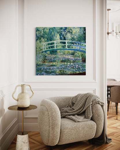 Water Lilies and Japanese Bridge 1899 Claude Monet Reproduction Art