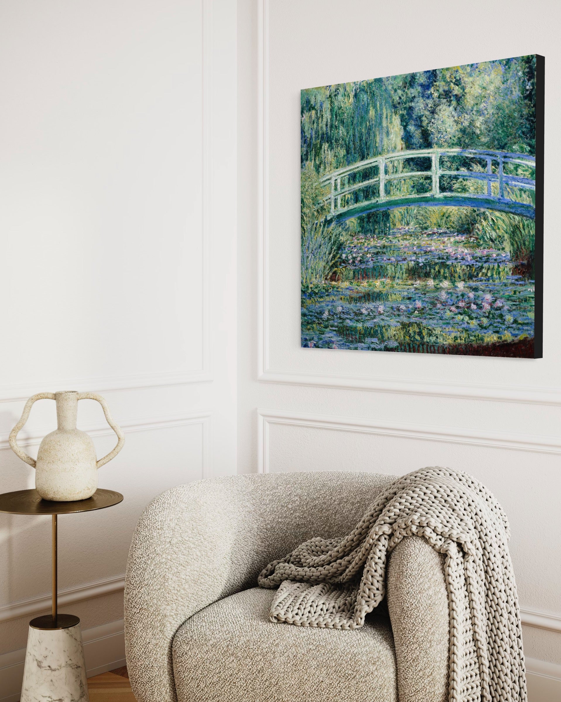 Water Lilies and Japanese Bridge 1899 Claude Monet Reproduction Art