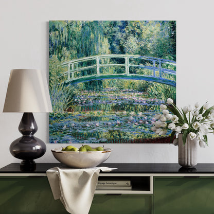 Water Lilies and Japanese Bridge 1899 Claude Monet Reproduction Art