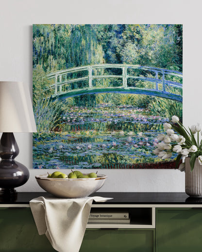 Water Lilies and Japanese Bridge 1899 Claude Monet Reproduction Art