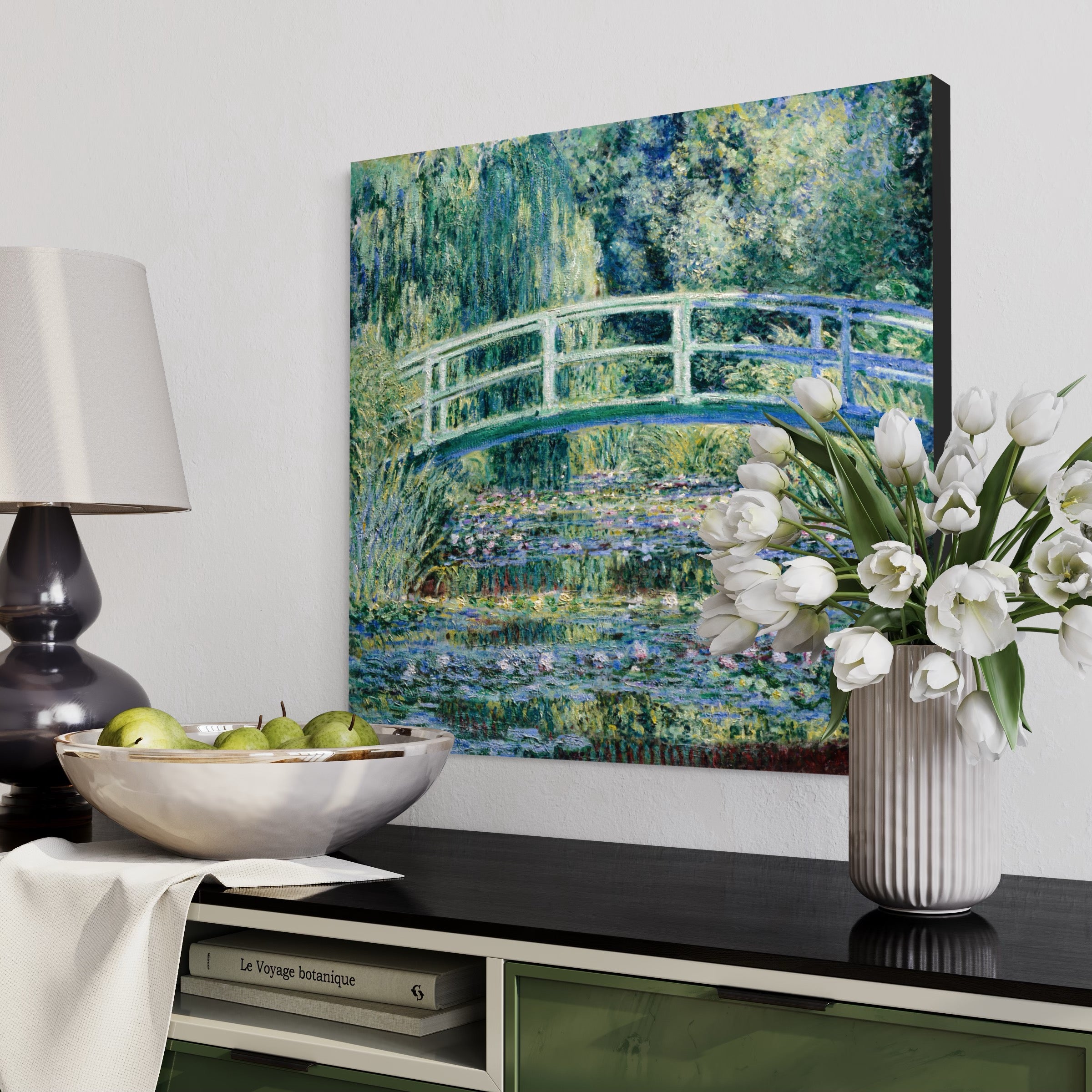 Water Lilies and Japanese Bridge 1899 Claude Monet Reproduction Art