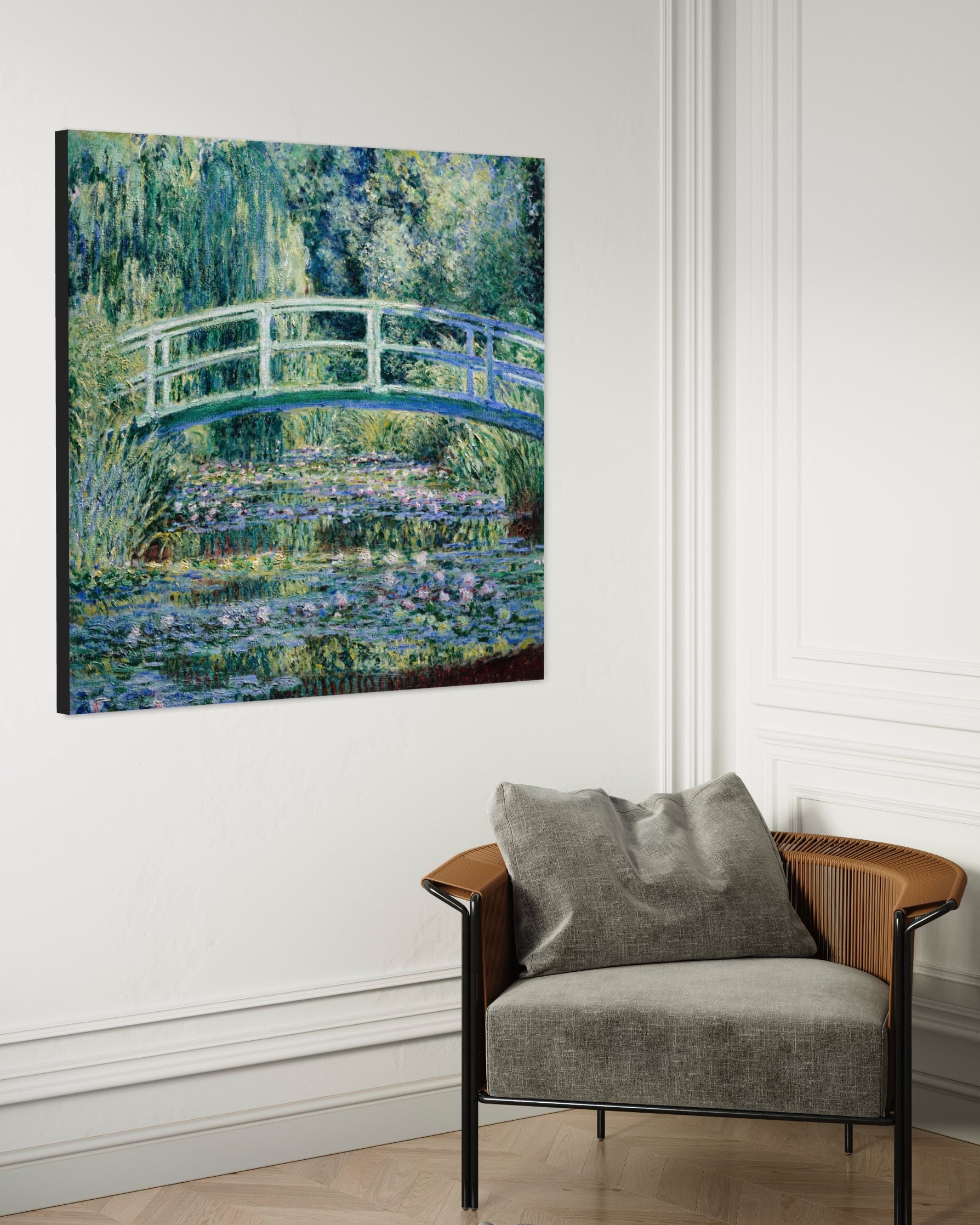 Water Lilies and Japanese Bridge 1899 Claude Monet Reproduction Art
