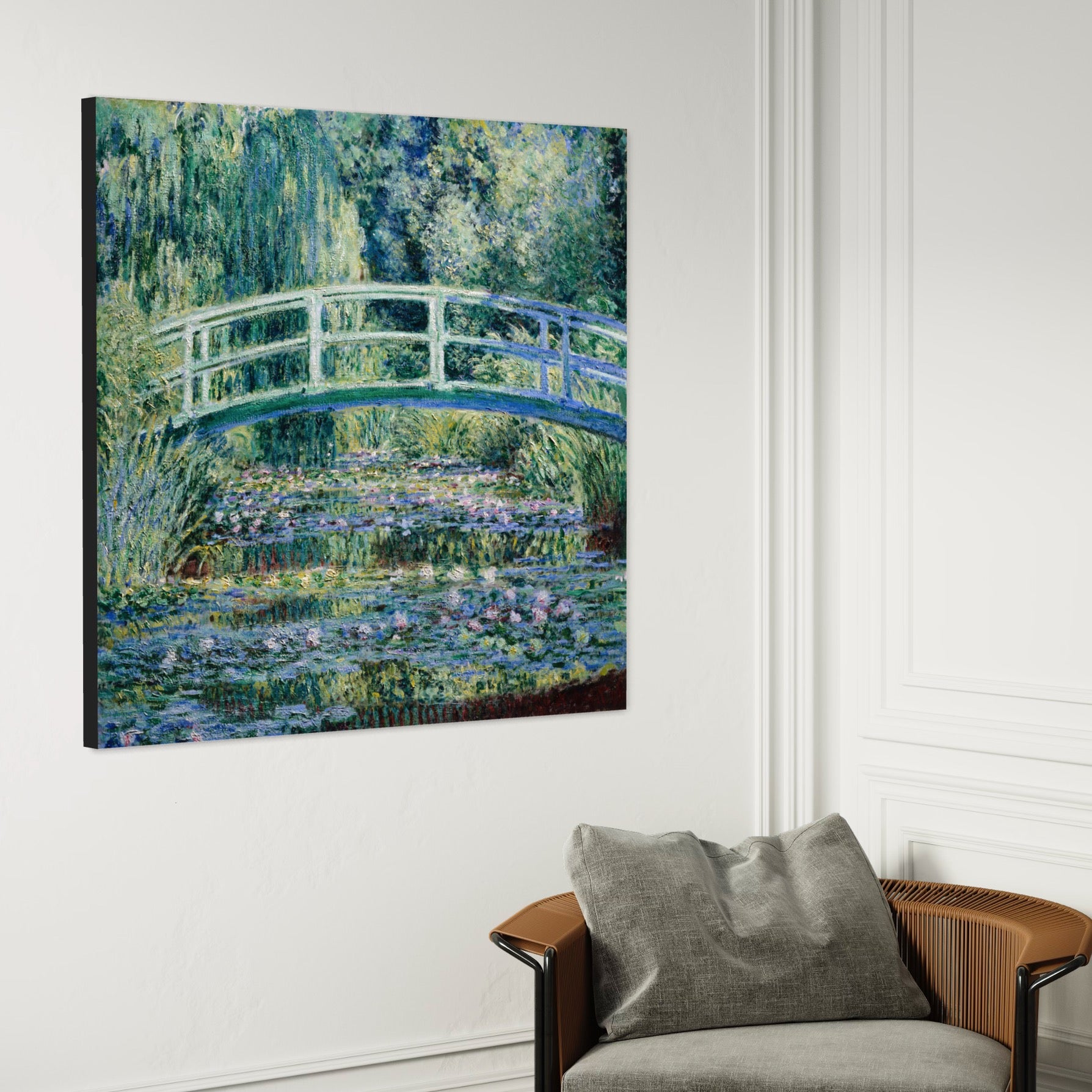 Water Lilies and Japanese Bridge 1899 Claude Monet Reproduction Art