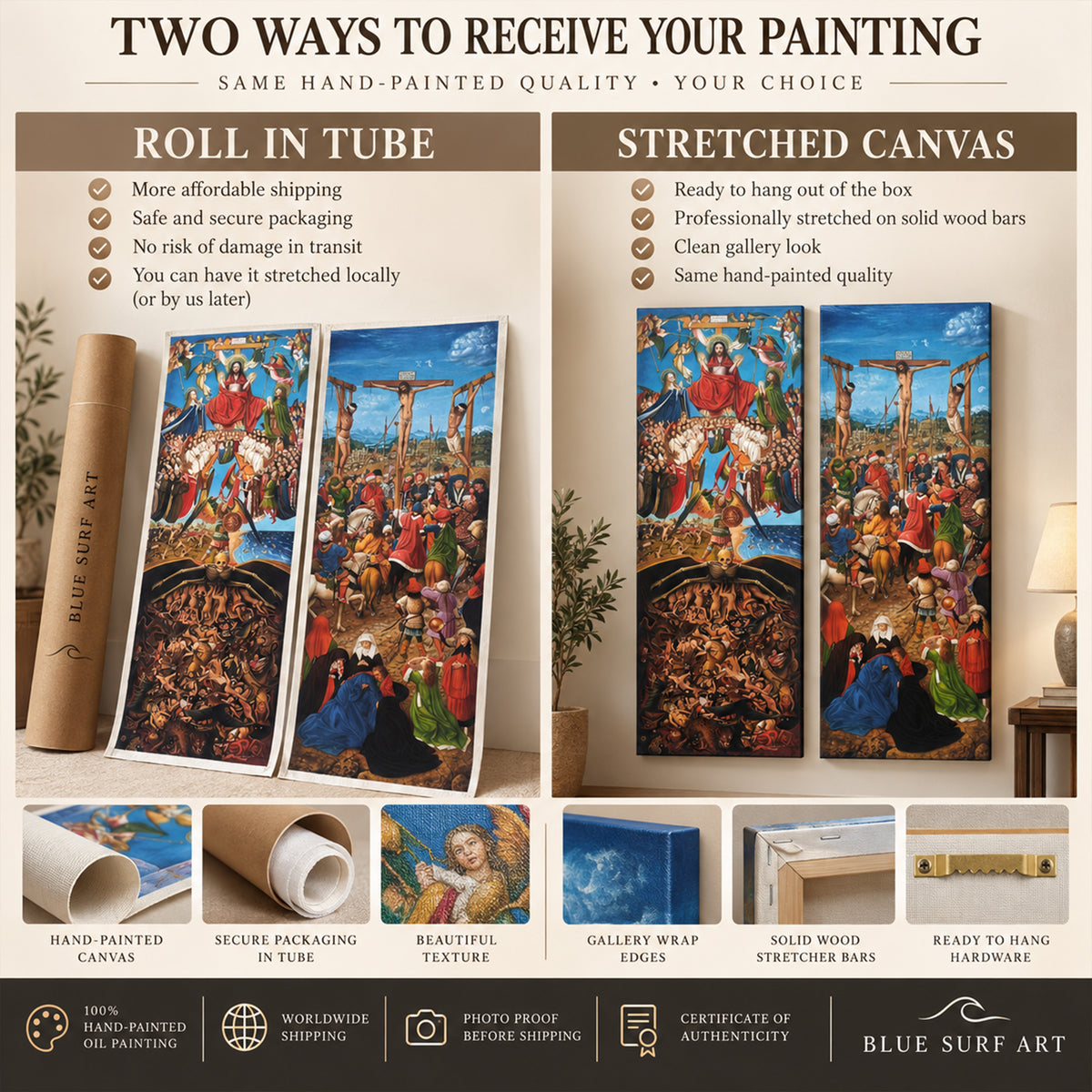 Crucifixion and Last Judgement diptych
