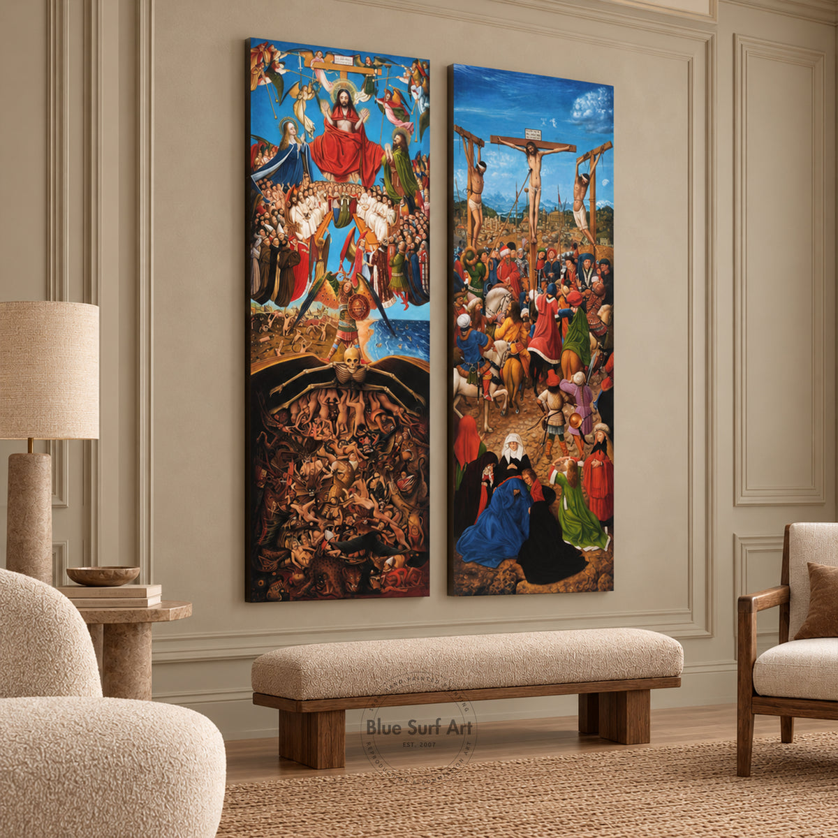 Crucifixion and Last Judgement diptych