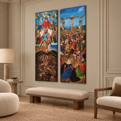 Crucifixion and Last Judgement diptych