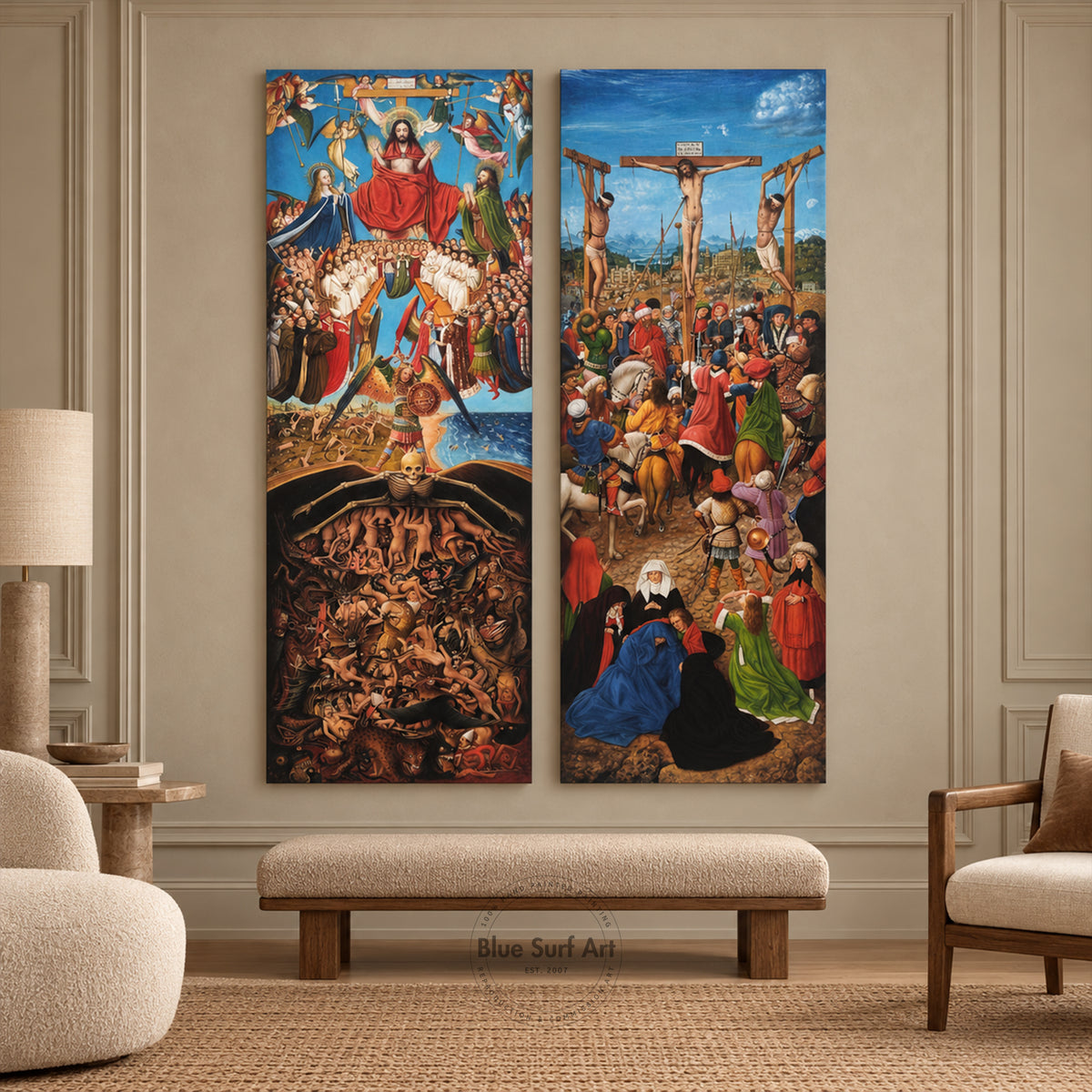 Crucifixion and Last Judgement diptych