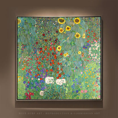 Farm Garden with Sunflowers Gustav Klimt Reproduction Museum Quality