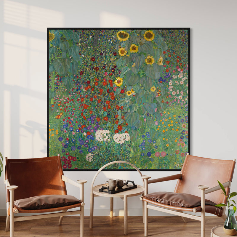 Farm Garden with Sunflowers Gustav Klimt Reproduction Museum Quality