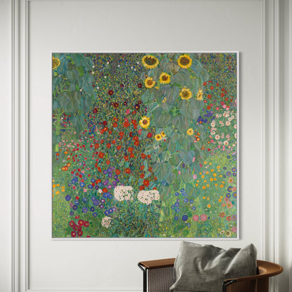 Farm Garden with Sunflowers Gustav Klimt Reproduction Museum Quality