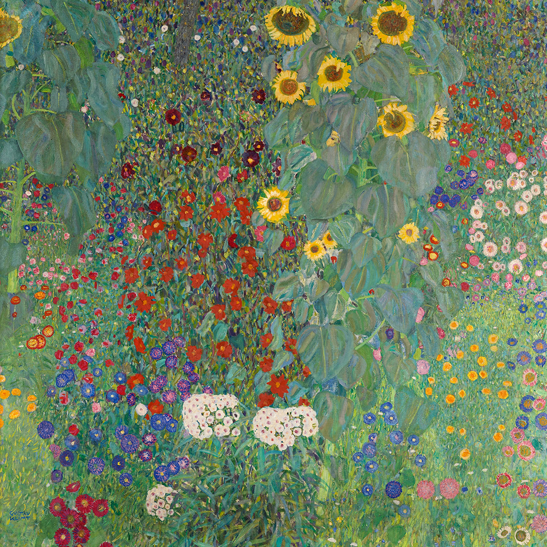 Farm Garden with Sunflowers Gustav Klimt Reproduction Museum Quality
