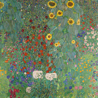 Farm Garden with Sunflowers Gustav Klimt Reproduction Museum Quality