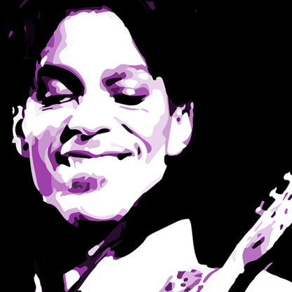 Prince Rogers Nelson Wall Art Purple Rain Pop Art Original Oil Painting on Canvas by Blue Surf Art 
