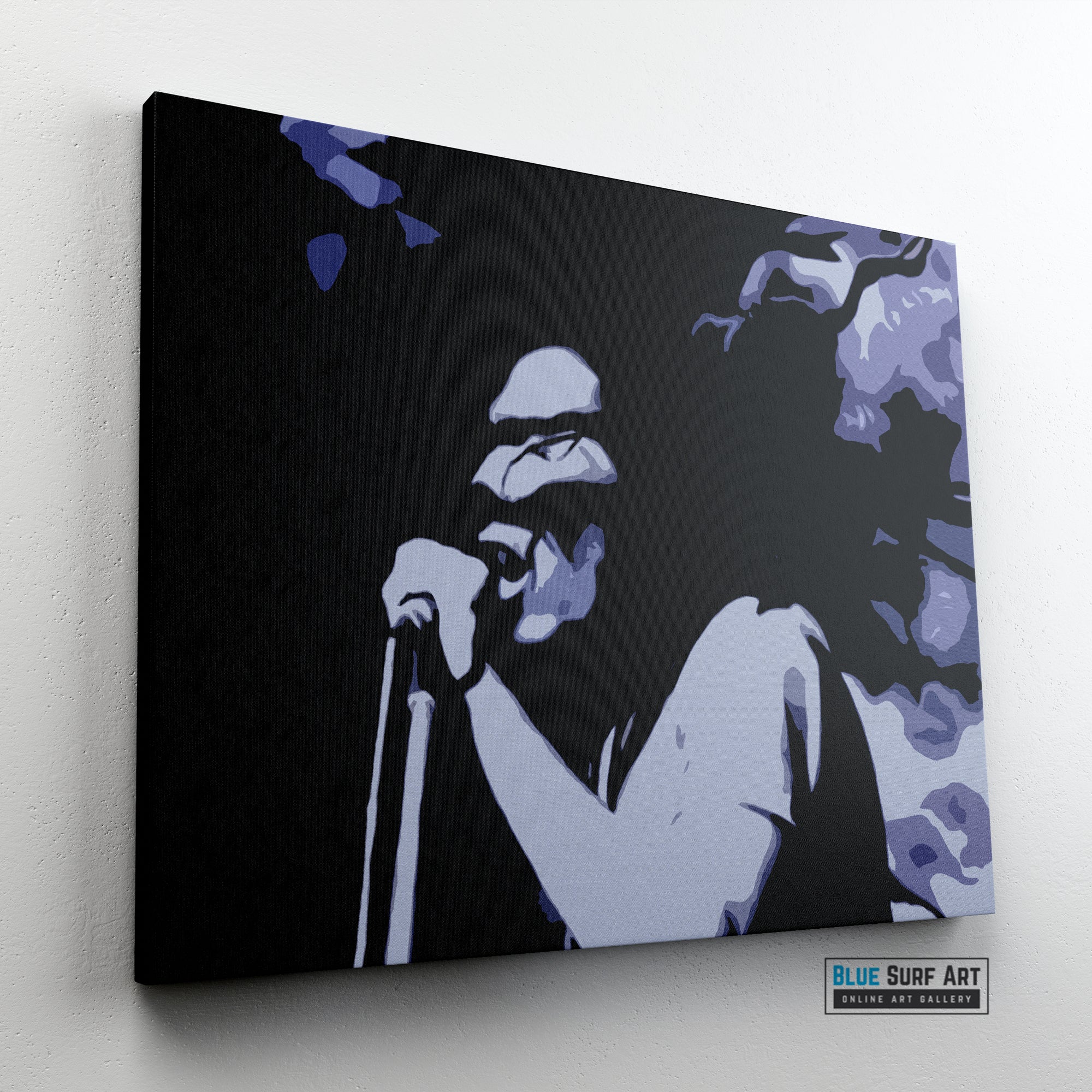 Bob Marley Wall Art Pop Art Original Oil on Canvas Hand Painted Art. Blue Surf Art