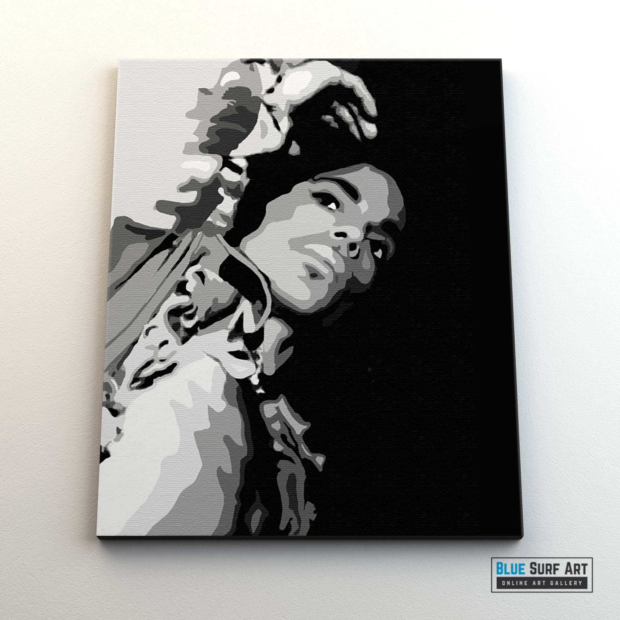 Prince Rogers Nelson Wall Art Prince on Stage Hand Painted Painting