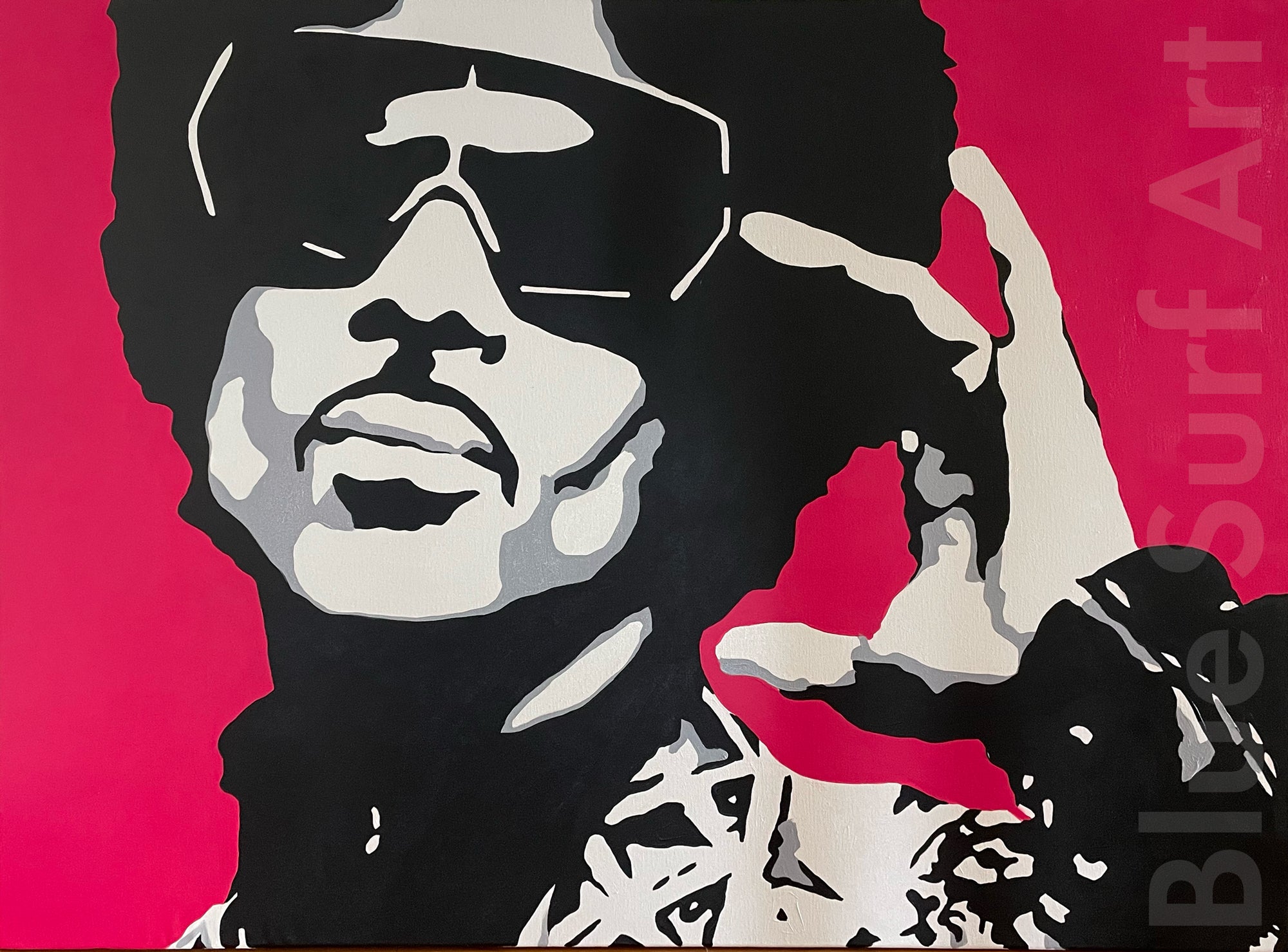 Prince Rogers Nelson Pop Art Original Wall Art Hand Painted Painting by Blue Surf Art