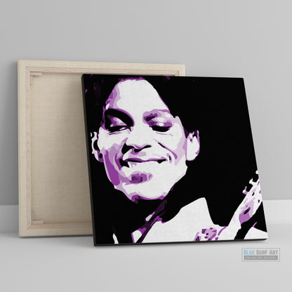Prince Rogers Nelson Wall Art Purple Rain Pop Art Original Oil Painting on Canvas by Blue Surf Art 