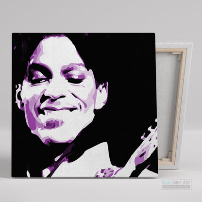 Prince Rogers Nelson Wall Art Purple Rain Pop Art Original Oil Painting on Canvas by Blue Surf Art 