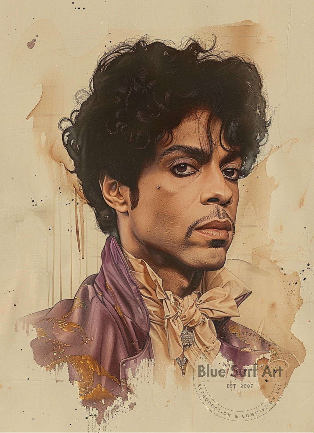 Prince Rogers Nelson Wall Art Portrait Pop Art Original Oil on Canvas