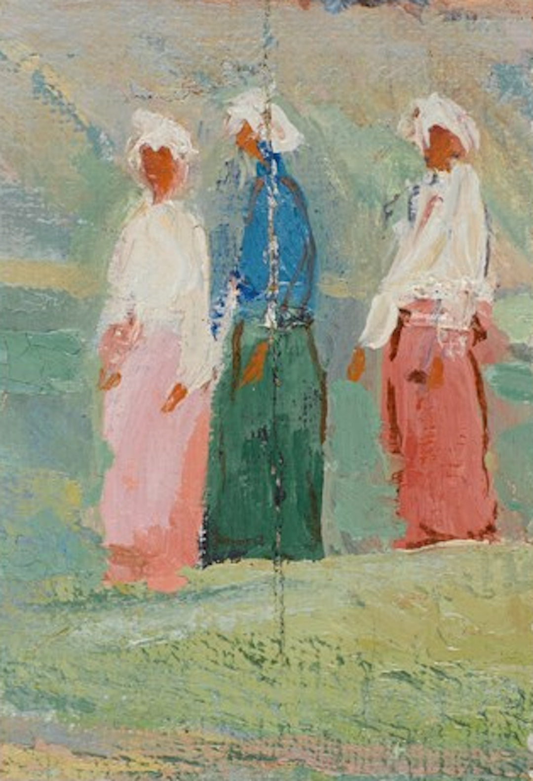Three female Figures Painting by Kazimir Malevich