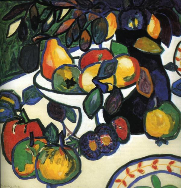 Nature morte of fruits Painting by Kazimir Malevich