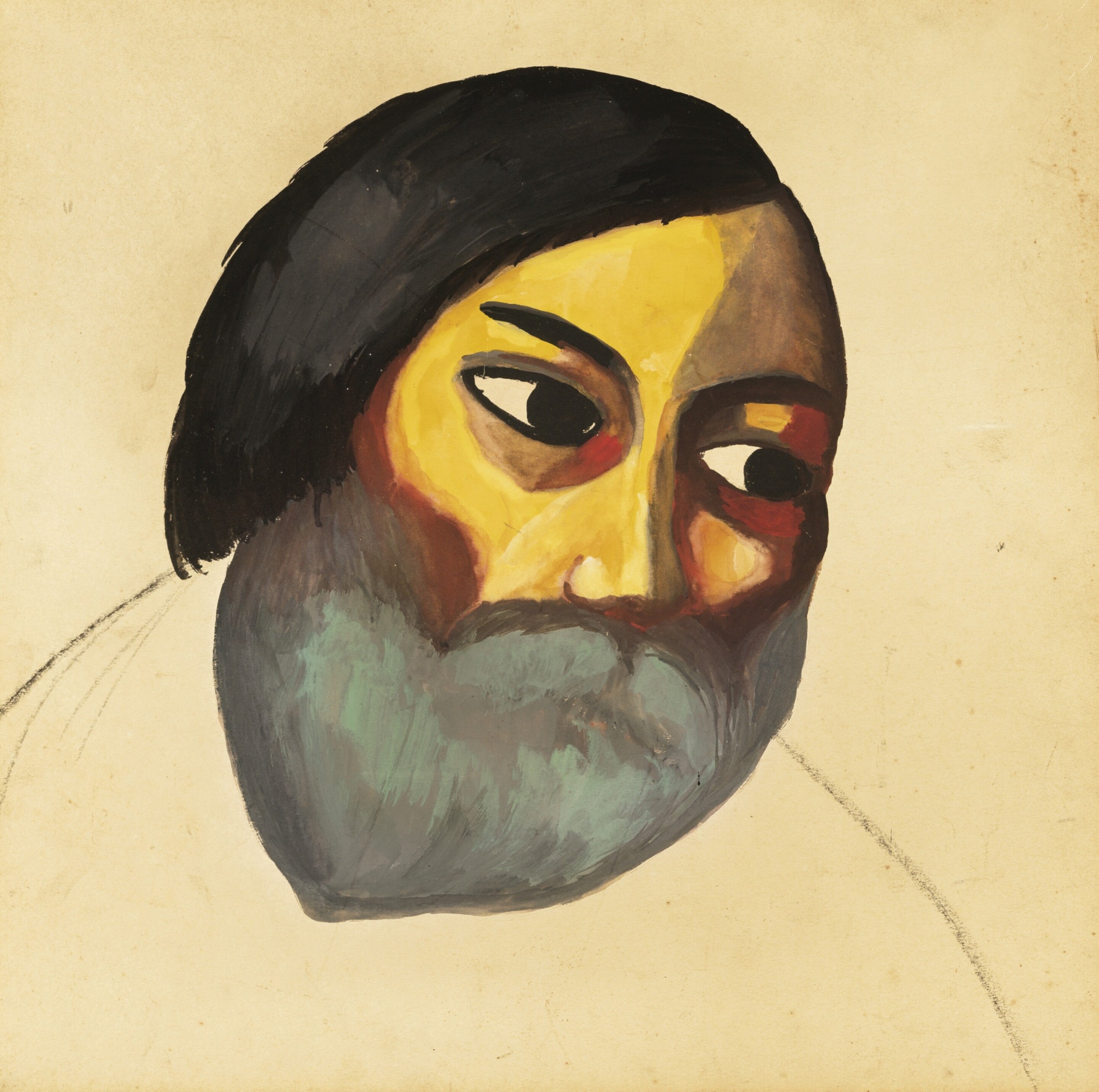 Head of a Peasant Painting by Kazimir Malevich