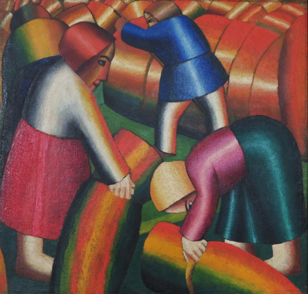 Taking in the Rye Painting by Kazimir Malevich