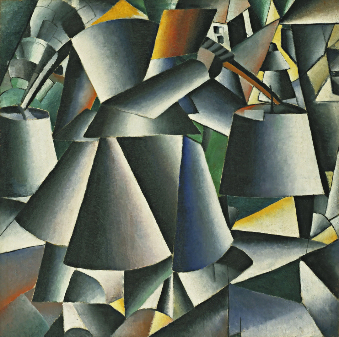 Woman with Pails Painting by Kazimir Malevich