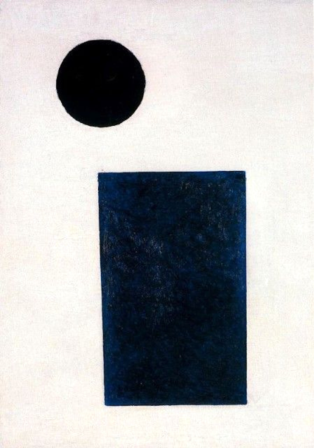Suprematism (Circle and Rectangle) Painting by Kazimir Malevich