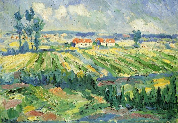 Fields Painting by Kazimir Malevich