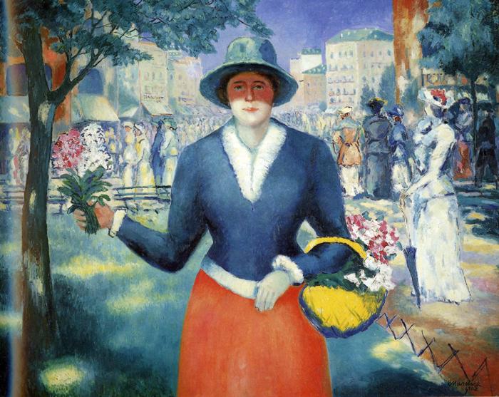 Flowergirl Painting by Kazimir Malevich