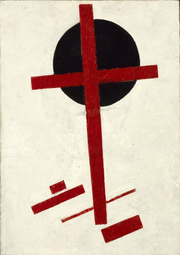 Mystic Suprematism (red cross on black circle) by Kazimir Malevich