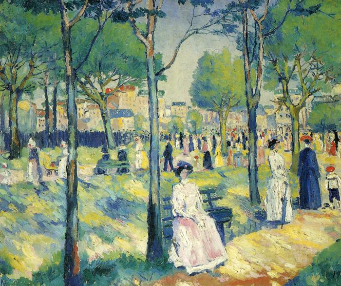 On the Boulevard Painting by Kazimir Malevich