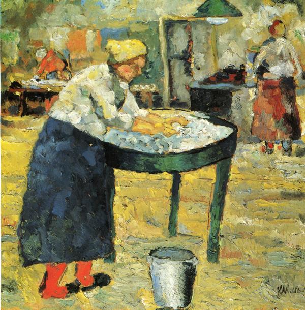 Laundress Painting by Kazimir Malevich