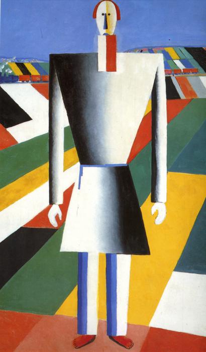 Peasant in the Fields Painting by Kazimir Malevich