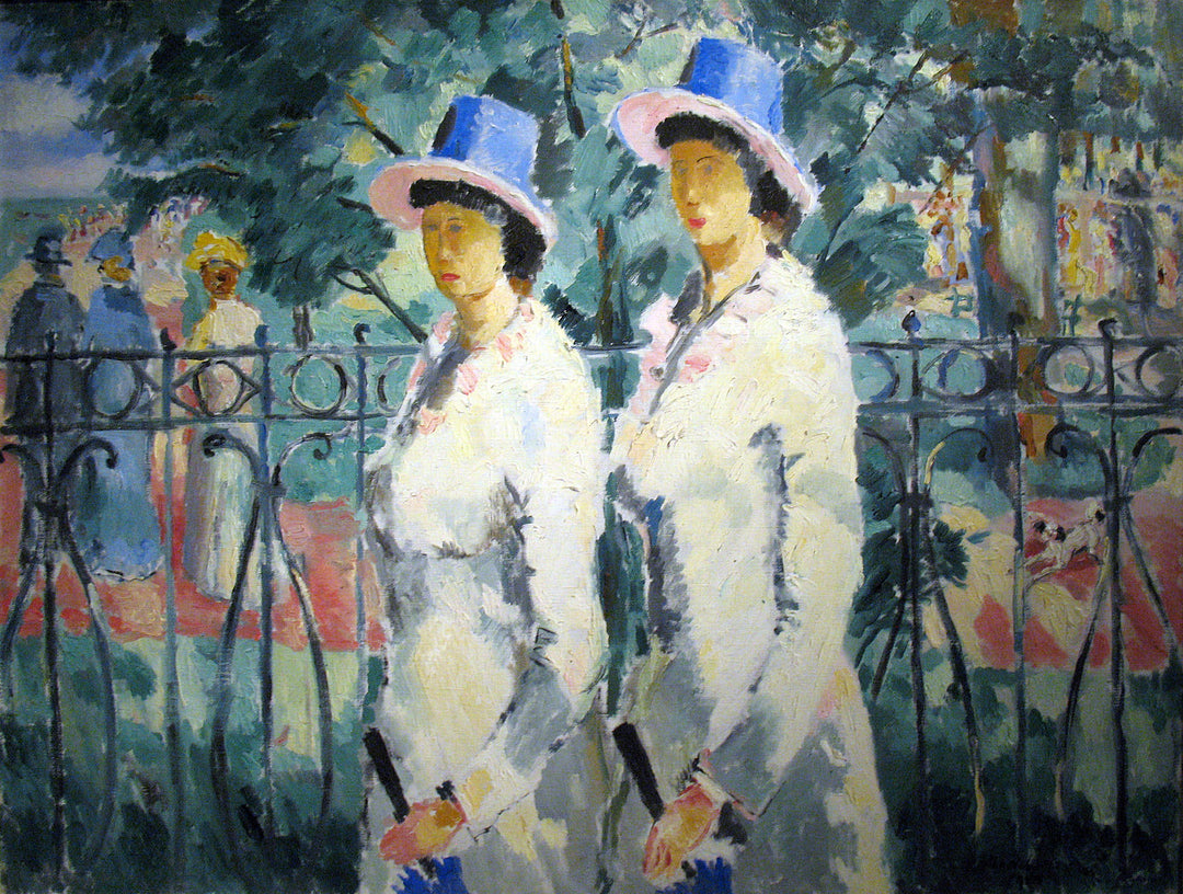 Sisters Painting by Kazimir Malevich