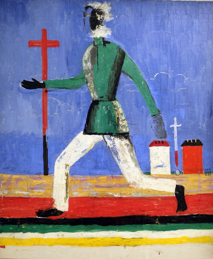Sensation of danger Painting by Kazimir Malevich
