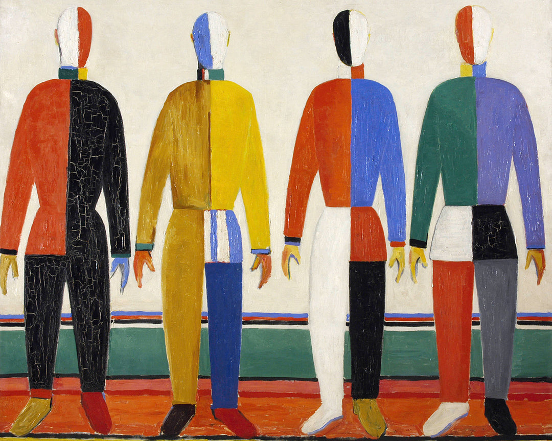 De Sportlieden Painting by Kazimir Malevich