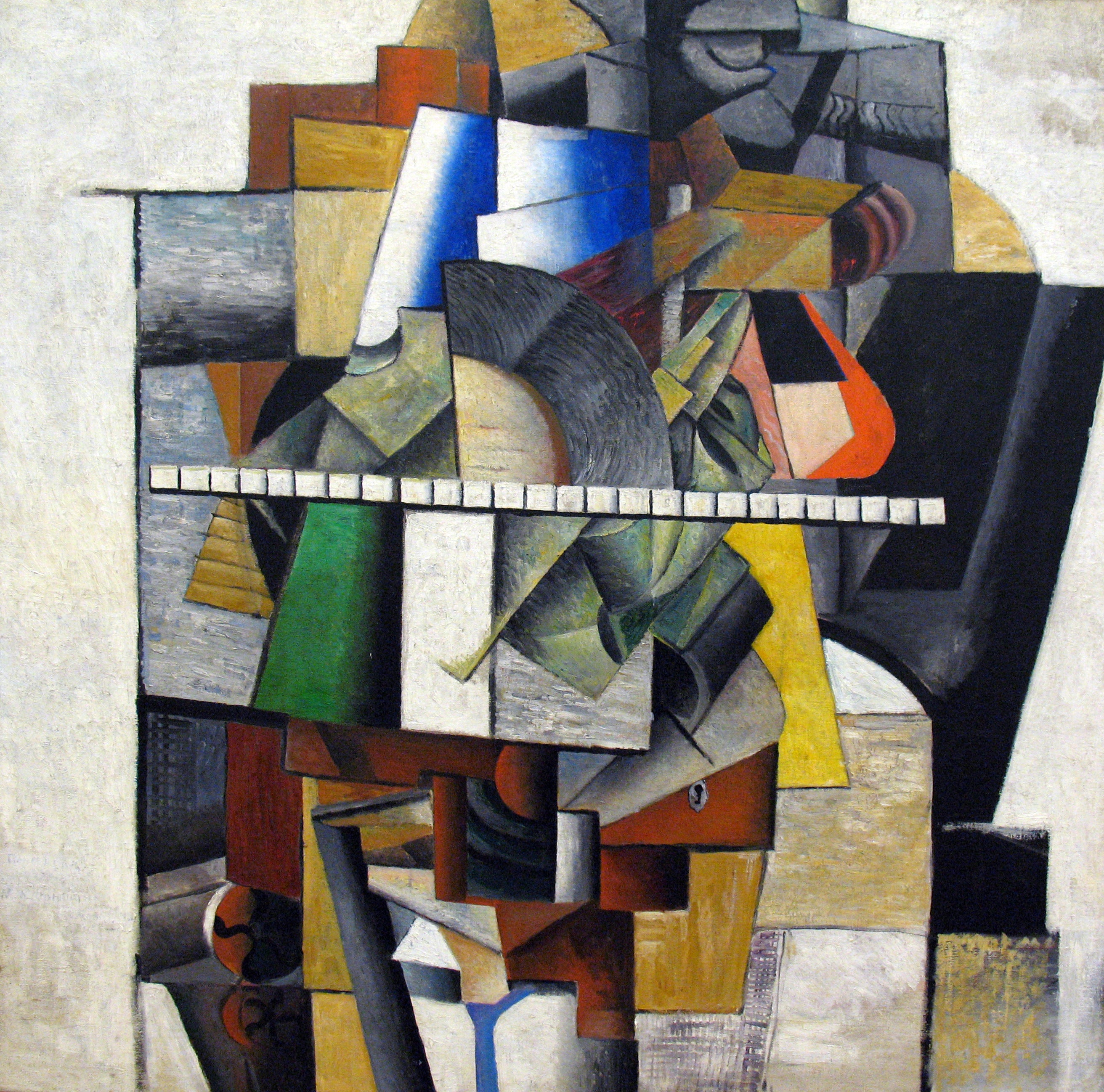 Portrait of Mikhail Matjuschin Painting by Kazimir Malevich