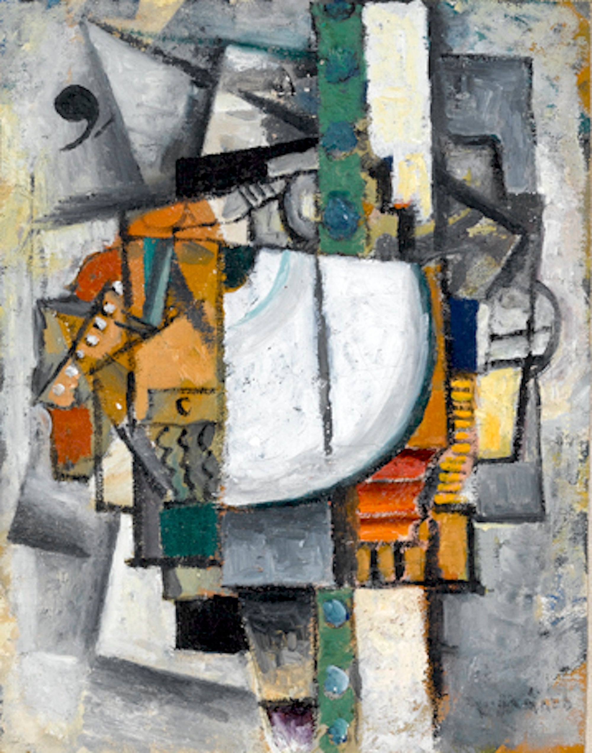 Compositie met piano Painting by Kazimir Malevich