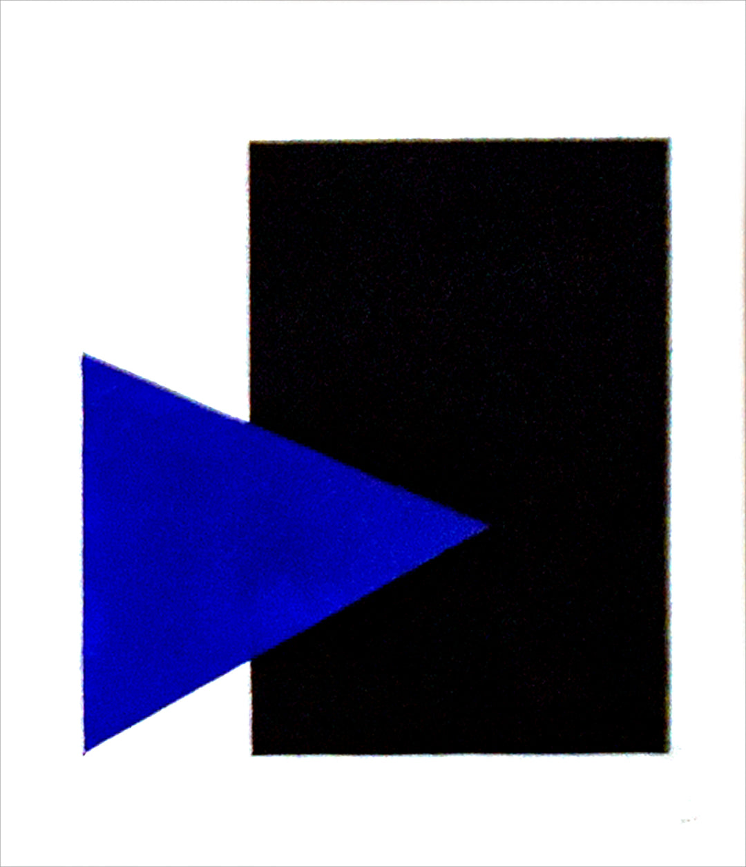 Suprematist Composition Blue Triangle and Black Rectangle Malevich
