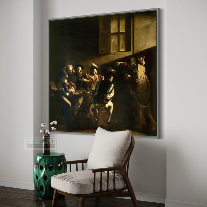 The Calling of St Matthew Painting by Caravaggio by Blue Surf Art