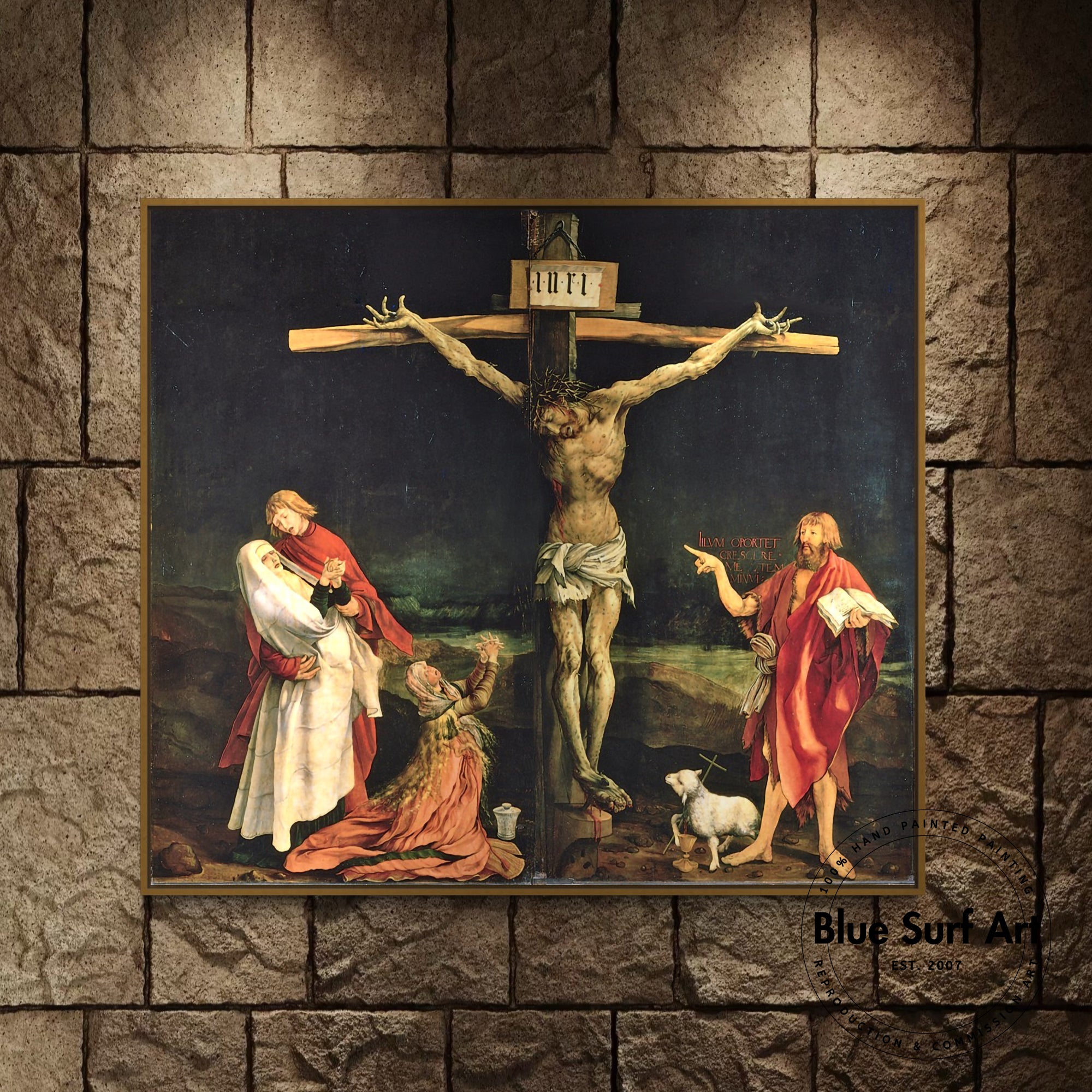 The Crucifixion by Matthias Grünewald – Blue Surf Art